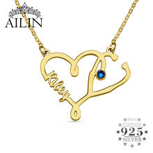 AILIN 925 Sterling Silver Heart Stethoscope Custom Name Necklace Zircon Women Doctors Jewelry Gifts For Nurses Medical Students 2024 - buy cheap