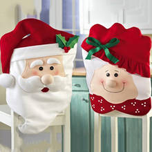 Santa Claus Christmas Dining Dinner Table Christmas chair cover Christmas chair set decoration Chair Back Cover Decoration 2024 - buy cheap