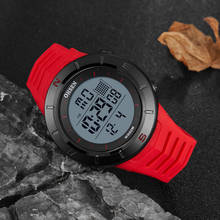 Relógio de pulso digital masculino, relógio esportivo vermelho esportivo para mergulho até 50m 2024 - compre barato