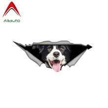 Aliauto-pegatina de perro para coche, pegatina de vinilo de Animal impermeable para Borde de coche, decoración de automóviles y motocicletas, 15cm x 6cm 2024 - compra barato