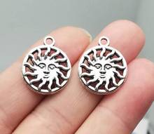 20pcs/lot--17mm, sun cham,Antique silver plated round sun charms,DIY supplies,Jewelry accessories 2024 - buy cheap