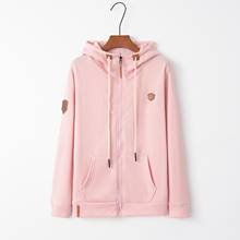 JXMYY Harajuku Women Hoodies Fashion Autumn Winter Long Sleeve Pink Female Zipper Sweatshirt Plus Size Cotton Girl Coat S-5XL 2024 - buy cheap