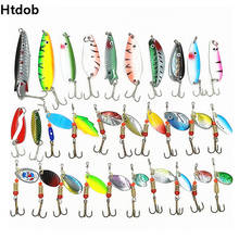 30pcs/10pcs Mixed Rotating Spoon Fishing Lures Spinner Sequins Baits For Bass Trout Perch pike Metal Lure Atificial Lures 2024 - buy cheap