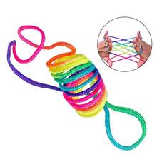 2pcs 5pcs Children Kids Fumble Finger Thread Rope Rainbow Color String Game Developmental Toy Puzzle Educational Game 2024 - buy cheap