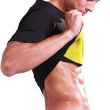 Hot Summer Men Sweat Shirt Short Sleeve Neoprene Gym Fitness Weight Loss Slimming Body Shaper T-Shirt DO2 2024 - buy cheap