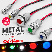 1pcs 6mm 8mm 10mm 12mm 14mm 16mm Waterproof IP67 Metal LED Warning Indicator Light Signal Lamp Pilot Wire 3V 5V 12V 24V 220V 2024 - buy cheap