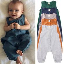 Cotton Newborn Infant Baby Boy Girl Sleeveless Romper Jumpsuit Clothes Outfis Size 0-24M 2024 - buy cheap