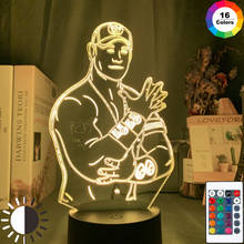 John Felix Anthony Cena Jr. Figure Led Night Light for Office Room Decor Led Touch Sensor Colorful Bedroom Table Lamp Wrestler 2024 - buy cheap