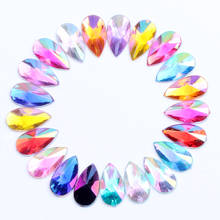 8x13mm-9x18mm Tear Drop Shape Acrylic Rhinestones 16 Colors Glue On Flatback Pointed Stones Beads For DIY Crafts Jewelry Making 2024 - buy cheap