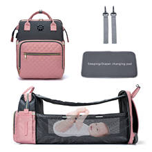 Lequeen-bolsas de pañales para el cuidado del bebé, mochila 3 en 1 con USB para cochecito, cuna, cama de dormir plegable con gancho, bolsa de maternidad 2024 - compra barato