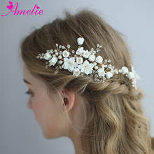 Amelie Bridal Headpiece Hair Accessories Crystal Rhinestone Wedding Comb Pins Jewelry For Women 2024 - buy cheap