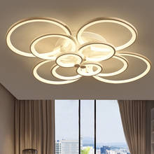 Post-Modern Lamp Ceiling Light 4/6/8/10 Circles Golden Modern Loft Led Acrylic Circles designs be dimmable lamp for living room 2024 - buy cheap