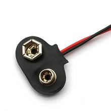 15cm Black Red Cable Connection 9V Battery Clips Connector Buckle 2024 - buy cheap