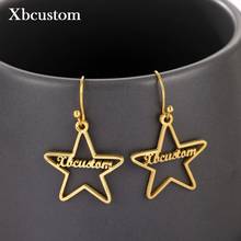 Personalized Name Stainless Steel Letter Earrings for Women Custom Name with Star Cricle Earrings Weddings Party Jewelry 2024 - buy cheap