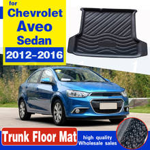 Car Boot Cargo Liner For Chevrolet Aveo Sedan 2012-2016 Rear Trunk Floor Mat Tray Carpet Mud Protector Non-slip 2013 2014 2015 2024 - buy cheap