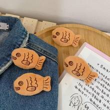1Pc Cute Soft Cartoon Animal Fish plush doll Badges cute Icons on The Backpack Pin Brooch Badge plush toys gift 2024 - buy cheap