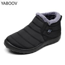 Ankle Boots Inverno Calçado Unissex Casais Novos Homens Ao Ar Livre Botas de Neve de Pelúcia Dentro de Fundo Anti-derrapante Sapatos De Esqui Quente À Prova D' Água 2024 - compre barato