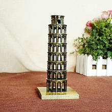 Vintage la torre inclinada de Pisa escultura Metal edificio conocido ornamento decoración del hogar Accesorios decoración de escritorio artesanía regalo 2024 - compra barato