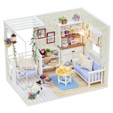 Doll House  DIY Furniture Kit Miniature 3D Wooden Miniaturas Dollhouse Toys Children Girls Birthday Gifts Cute Casa Kitten Diary 2024 - buy cheap