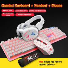 Mouse pad para jogos com teclado e iluminação usb, luz de fundo, headset lx9b, 4x59 2024 - compre barato