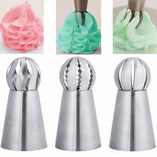 3PCs/Set Cake Icing Nozzles Russian Piping Tips Stainless Steel Kitchen Baking Pastry Tool Lace Mold Pastry Cake Decorating Tool 2024 - buy cheap