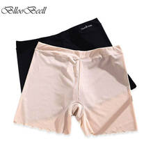 Spring Summer Women Safety Short Pants Ice Silk Female Elasticity Boxer Shorts Wave Edge Underpants Seamless Panties Size 3XL 2024 - купить недорого