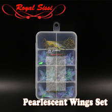 Royal Sissi 4styles assorted pearlescent reel wings set fly fishing insect lure fly tying materials realistic fly tying wings 2024 - buy cheap