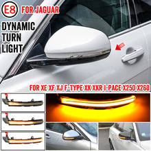 Пара светодиодный динамический сбоку Зеркало заднего вида Индикатор светильник сигнала поворота светильник s лампы для Jaguar XE XF XJ F-TYPE XKR IPACE X250 X260 2024 - купить недорого