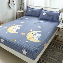 Ropa de cama antideslizante, colcha y funda de almohada, funda protectora Simmons, antiácaros, limpia, dormitorio, estrellas, Luna, Sábana, falda, F0080 2024 - compra barato