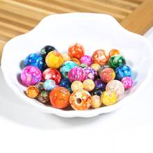 20-100pcs 8-14mm Color Flowering Acrylic Beads Loose Spacer Beads For Jewelry Making Arts Crafts Apparel Sewing Garment DIY 2024 - buy cheap