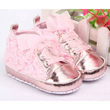 New 0-18M Prewalker Walking Toddler Kids Shoes Baby Girl PU Leather Shoes Non-slip Lace Floral Embroidered Soft Shoes 2024 - buy cheap