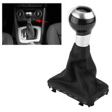 Carbon Fiber Nappa Leather Automatic Gear Shift Knob Gaiter Boot Cover for Audi Q3 A3 S3 /VW Golf for DSG S-Tronic New 2024 - buy cheap