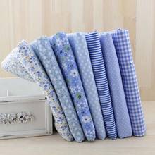 Booksew Stoffen Tilda Fabric 7pcs/lot 50cmX50cm Blue Cotton Fabric Dye Telas De Algodon Para Patchwork Sewing Tissu Materials 2024 - buy cheap