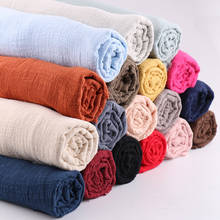 50cm*130cm/Piece,Plain Slubby Texture,Pleated Cotton Fabric,Solid Color Shirt Dress, Scarf Curtain Fabric, DIY Handmade Material 2024 - buy cheap