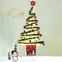 Árbol de Navidad creativo, árbol de pared con luces, Adornos de árbol de Navidad brillante, decoración de Navidad para el hogar 2024 - compra barato