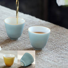 Xícara de chá kung fu colorida, copo cerâmico, utensílio de chá, copo mestre, copo individual, copo estilo retrô 2024 - compre barato