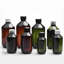 Botella de plástico PET con tapón de rosca para cosméticos, botella de plástico-500ML de 100ML, 20 uds, marrón, verde, vacío, champú, loción, cosméticos 2024 - compra barato