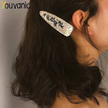 Youvanic  Leopard Geometric Acrylic Hairpins Women Tin Foil Sequins Water Drop Barrettes Duckbill Hair Clips Hair Jewelry 0373 2024 - buy cheap