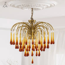 Vintage Italian Water Drop Glass Chandelier Classical French Living Room Bedroom Aisle Entrance Cloakroom Lamp 2024 - buy cheap