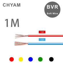 One Meter BVR Wire 1/1.5mm2 Square Household Flexible Multi-strand Copper Core National Standard For Home Decoration 2024 - buy cheap