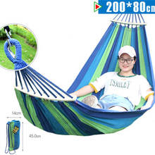 200*80CM Hammock Leisure Outdoor Furniture Hanging Double-Bed Sleeping Bed Canvas Cloth Swing Camping Home Garden 2024 - buy cheap