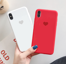 Love Heart Silicone Phone Case for iPhone 7 Plus 8 6 6S 5 5S SE Colorful Matte Back Cover for iPhone 11 Pro X XS Max XR Coque 2024 - buy cheap
