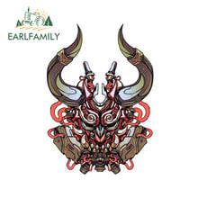 EARLFAMILY 13cm x 9.4cm Japan Samurai Mask JDM Car Stickers Window Bumper Car Trunk Decal Waterproof Car Styling 2024 - buy cheap