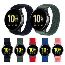 20mm 22mm Braided Solo Loop Elastic Band For Samsung galaxy Active Fabric Nylon belt bracelet strap for Huawei watch GT 2 Pro 2e 2024 - buy cheap