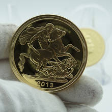 2013 United Kingdom Elizabeth II Sovereign Gold Copy Elizabeth II DEI GRA Regina FID DEF Coin 2024 - buy cheap