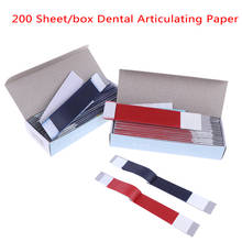 Folha/caixa de papel para higiene oral de dentista, papel de articulação dentária, produtos de laboratório dental, ferramenta de material para branqueamento, 200 folhas/caixa 2024 - compre barato