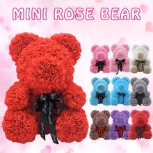Rose Teddy Bea Artificial Rose Soap Foam Flower Bear Christmas Party Decoration Women Valentines Birthday Gifts 25cm 2024 - buy cheap