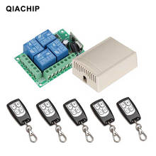 QIACHIP 433Mhz DC 12V Universal Wireless RF Remote Control 4CH Relay Radio Receiver Module And Smart Remote Controls Transmitter 2024 - buy cheap