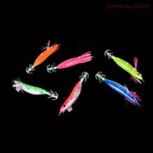 Señuelo luminoso de pesca de camarón, accesorios de equipo de 10cm, Color aleatorio, para pesca nocturna, calamar, lubina, 1 ud. 2024 - compra barato