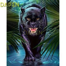 Full Square Diamond mosaic forest animal leopard Water wave 5D DIY Diamond embroidery Full Round Diamond painting Cross stitch 2024 - buy cheap